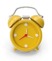Alarm clock representing standard 10-day process serving