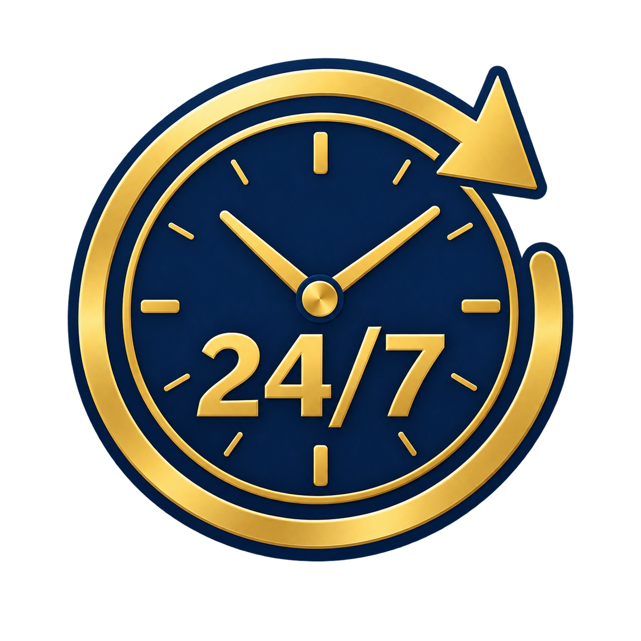 Twenty four hour availability icon